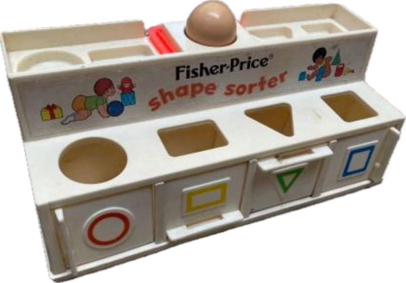 vintage Fisher Price pre school shape sorter toy 412 ,  1974 , no shapes