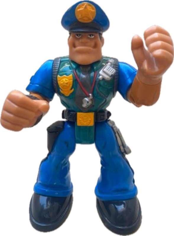 Rescue Heroes Police Officer Sergeant Siren figure 1998 Fisher Price 77095