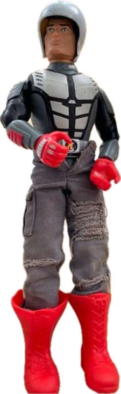 vintage action man mission figure hasbro 2000 with helmet and red boots