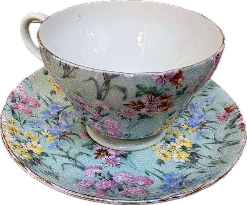 Vintage Shelley melody chintz saucer and teacup tlc