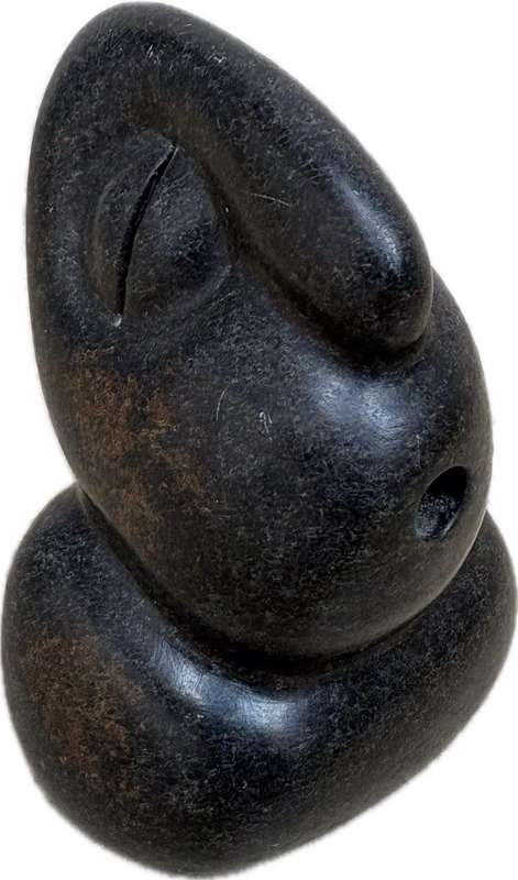 Shona stone sculpture by Fanizani Akuda whistling head Zimbabwe international known abstract Africa