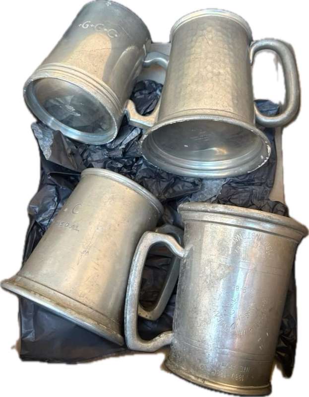 Vintage tankard lot of 4