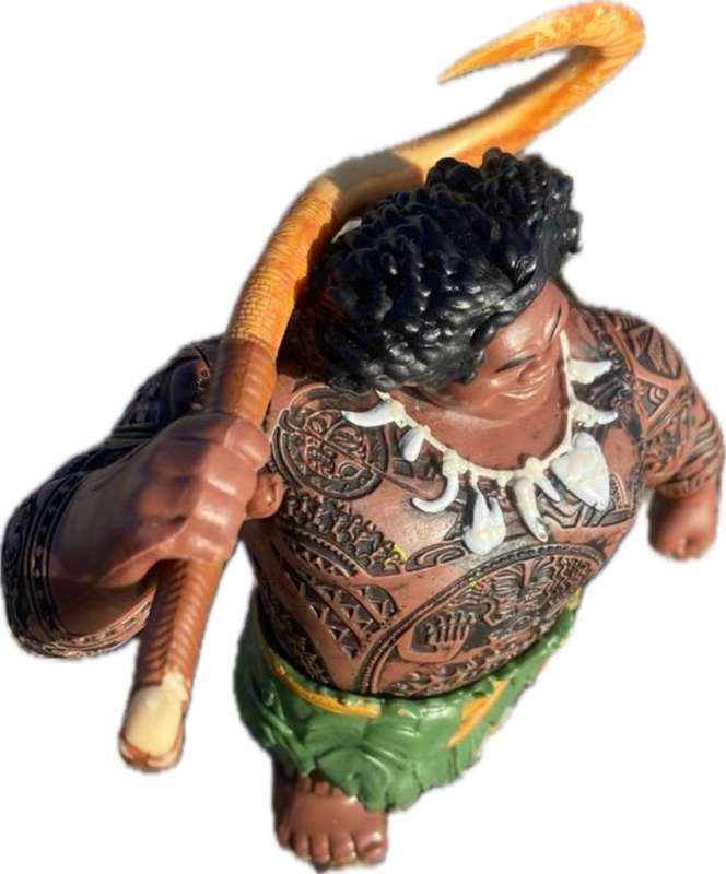 Disney Moana Maui figure with magic fish hook  Jakks toys PVC