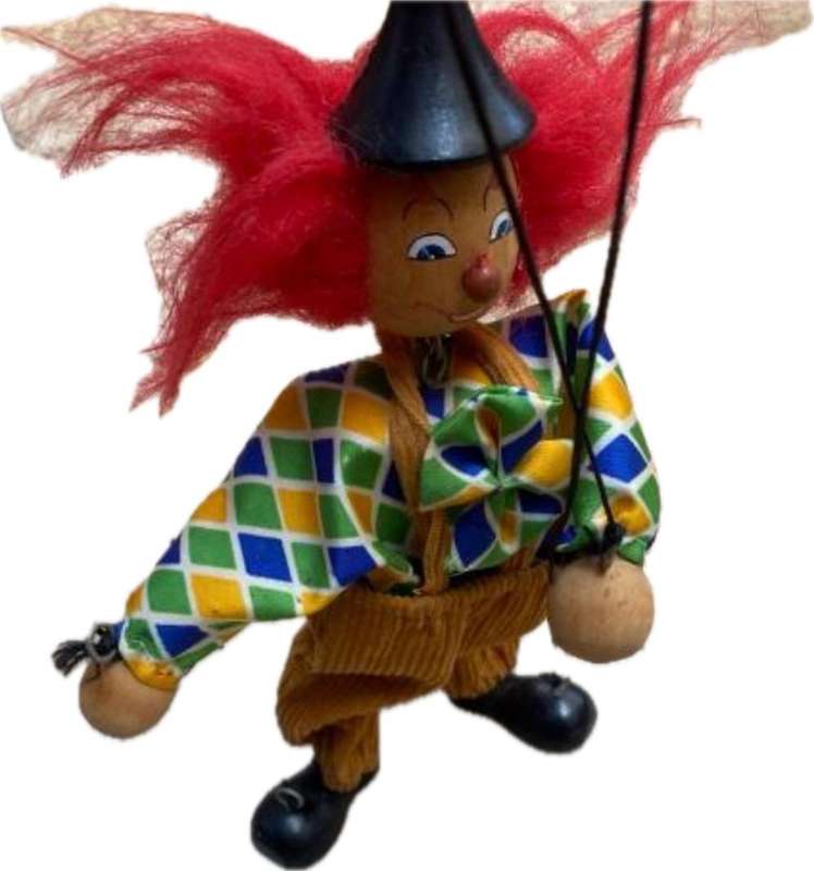vintage clown  Marionette puppet