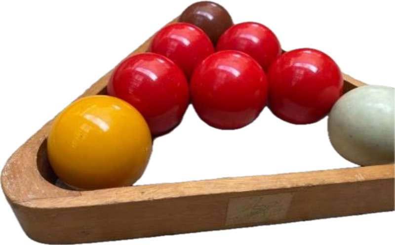 vintage billiard pool triangle with balls 5cm