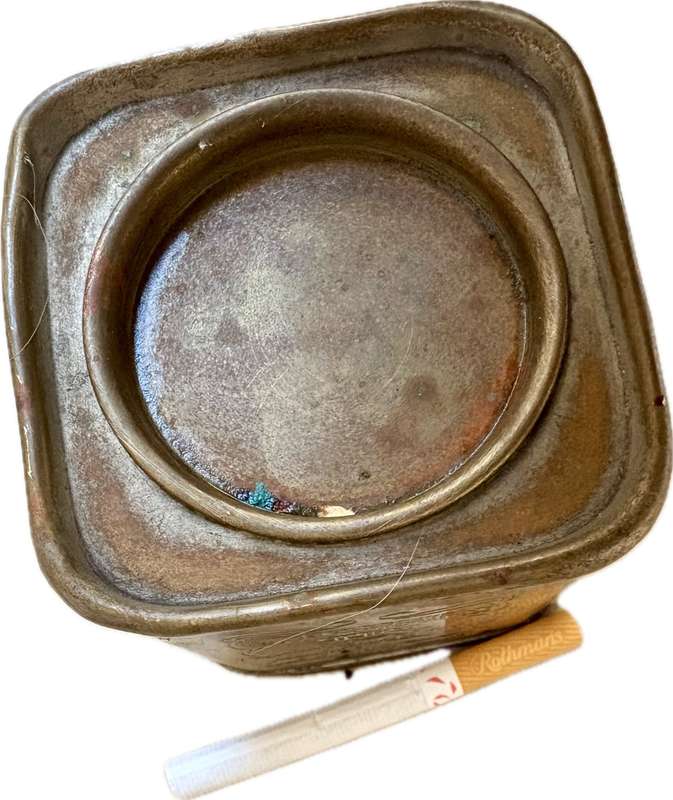 vintage brass english breakfast tea canister tin