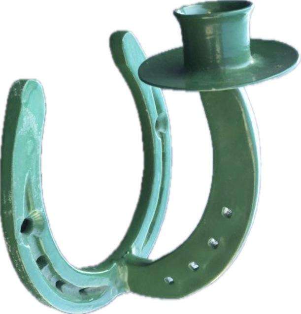 Lucky horseshoe horse shoe candle holder , wall mount