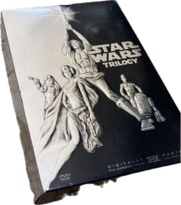 star wars trilogy box set 4 disc dvd set with starwars luggage tag