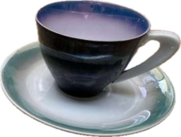 vintage carnival ceramic teacup and saucer with Foley bone broadway china teacup