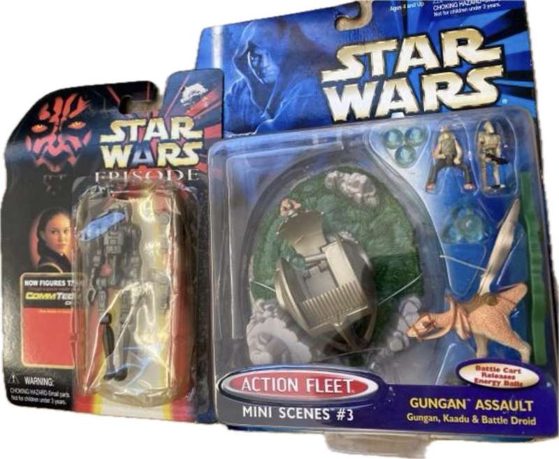 star wars action fleet mini scenes 3 episode one with pvc figurine boxed