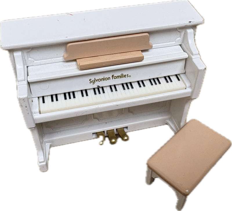 Sylvanian Families doll house Piano and stool chair