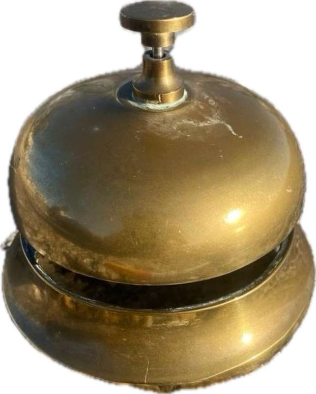 vintage brass reception service bell