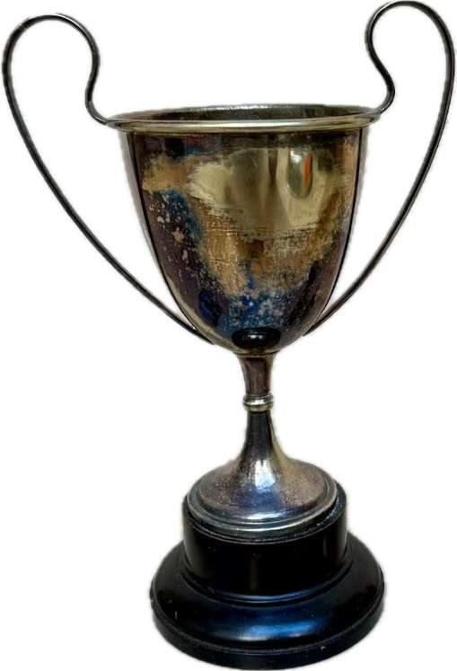 Vintage trophy large with 3 small trophies