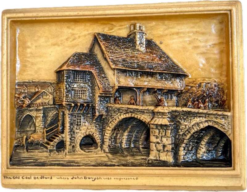rare  1920 Arthur Osborne Ivorex Wall Plaque 3d old coal Bedford wall hanging