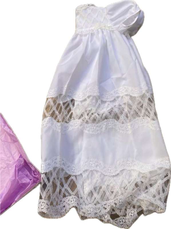 Christening / Baptism Dress 55 cm lace detail Hilton weiner  with purse