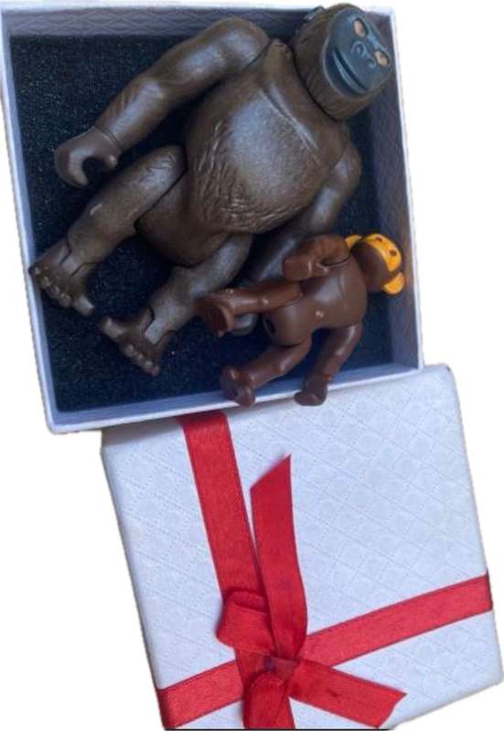vintage playmobil baboon monkey figure pair