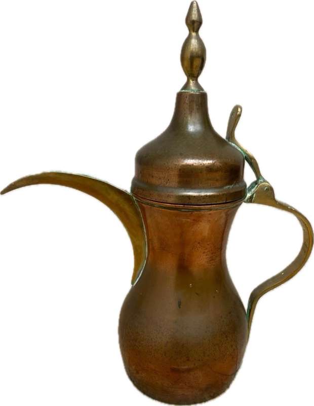 Antique Dallah copper coffee pot Arabic large