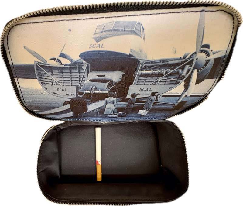 Anya Hindmarch Blue Velvet Bag British Airway First Class Amenity Case Only