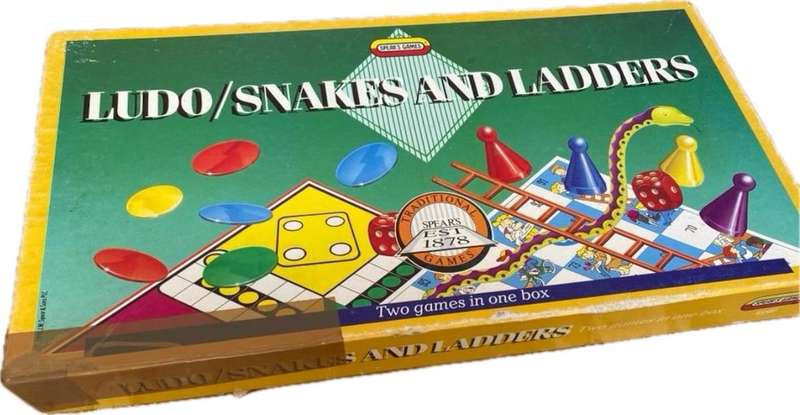Vintage luno snakes and ladders by spears game