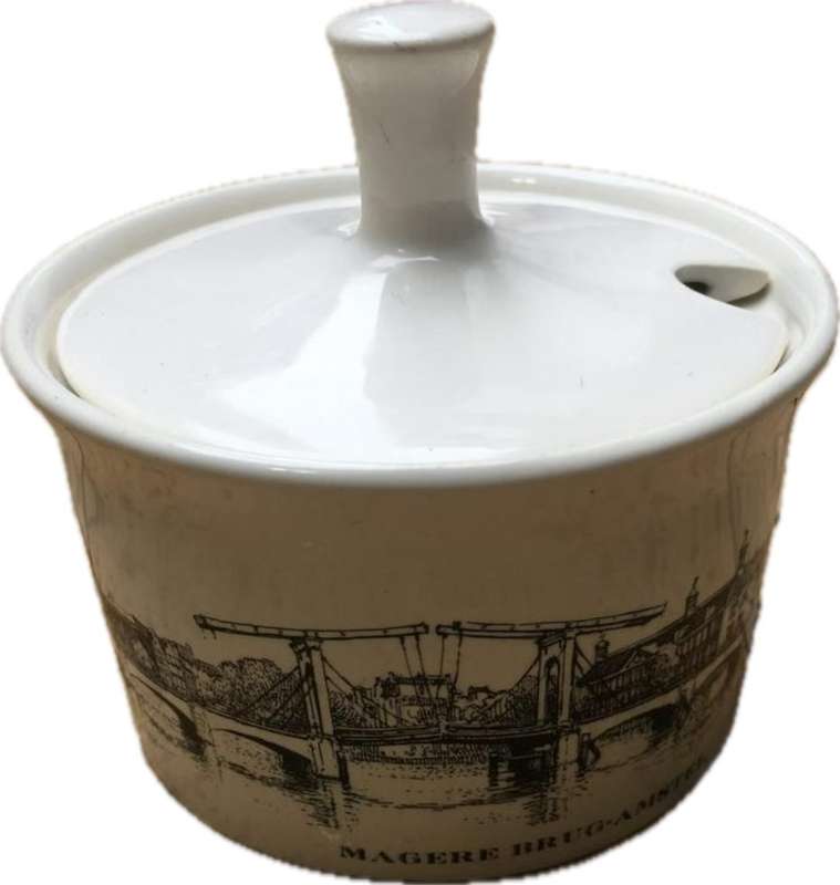 Villeroy and Boch , vintage sugar bowl , amsterdam canals