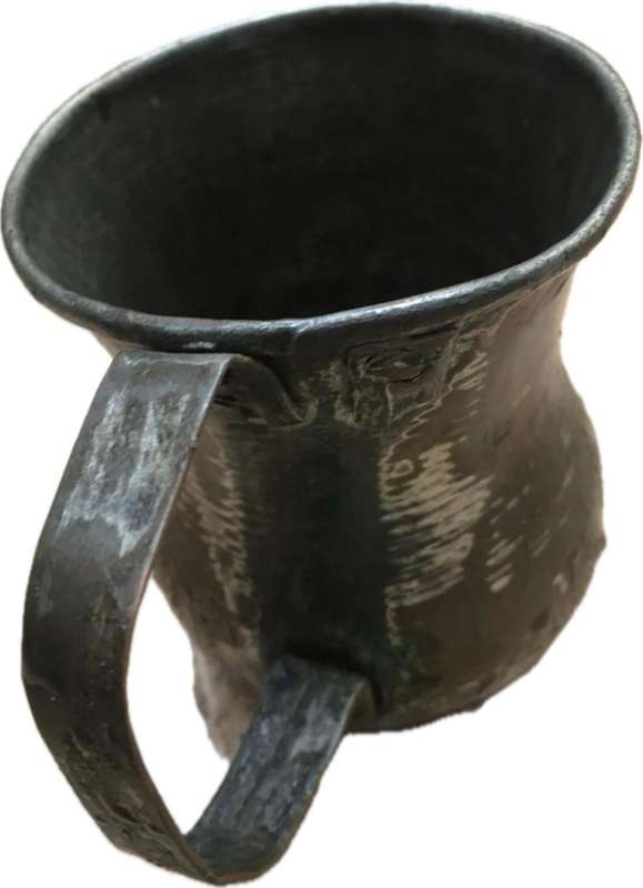 Vintage copper small jug , rustic