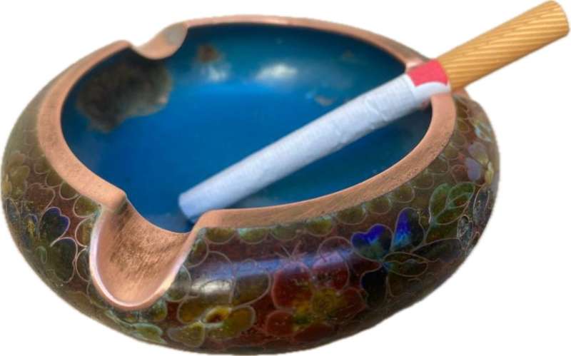 Vintage Chinese cloisonné cloisonne  ashtray