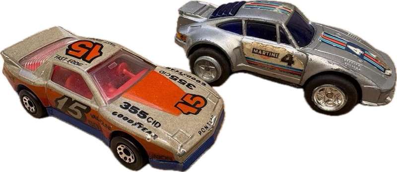 Vintage matchbox Pontiac  fire bird racer , zee zylmex Porsche 933 diecast pair