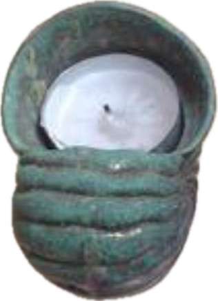 pair of brass shell candle holders