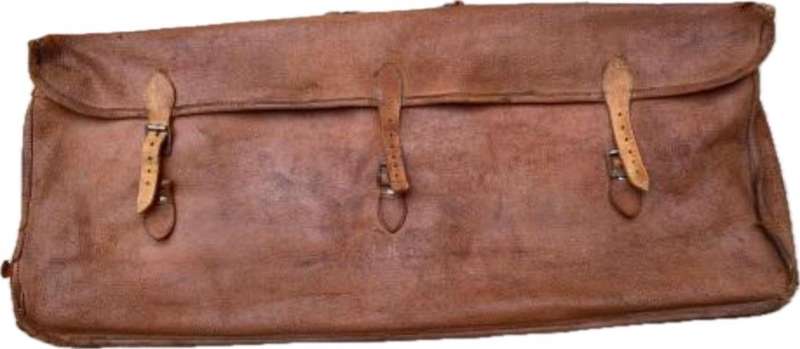 antique old italian leather bag ww1 period with signs of age