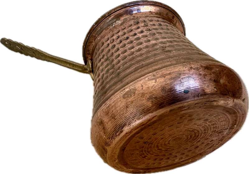antique hammered copper Arabic Turkish coffee pot kettle ladle pourer briki ibrik 400ml