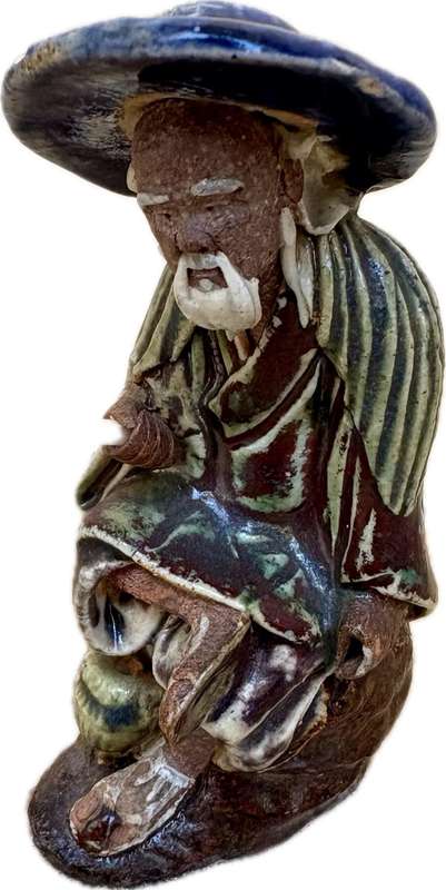 Vintage Chinese mud man figurine