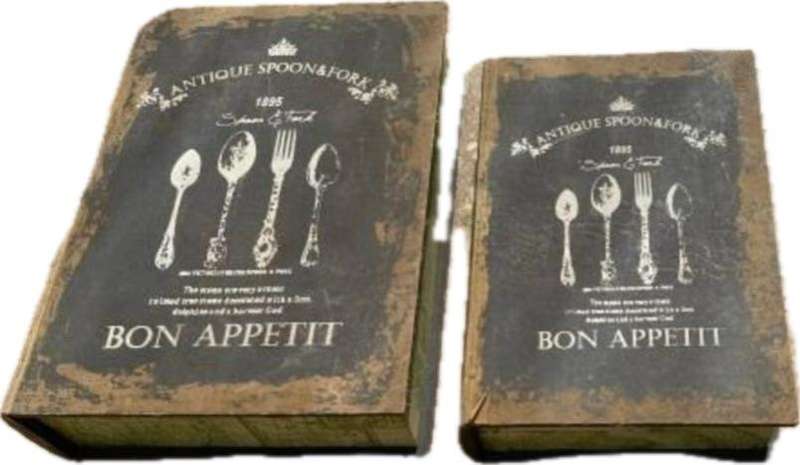 vintage book box trio
