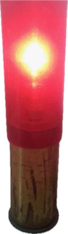 vintage bullet shell 1917 brass red ambient lamp , trench art