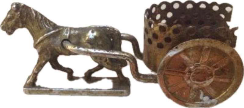 metal horse and cart miniature