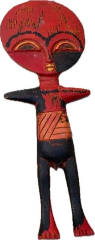 vintage african ashanti wood carved fertility doll statue figure Ghana