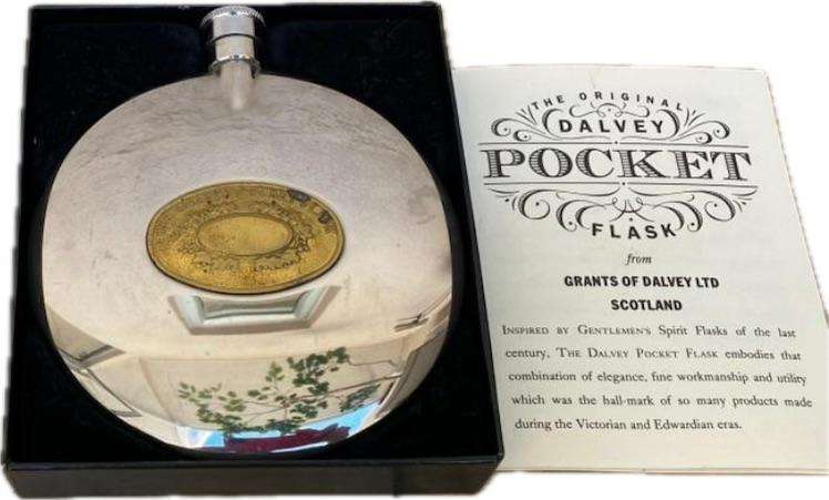 The Dalvey pocket flask in original packaging