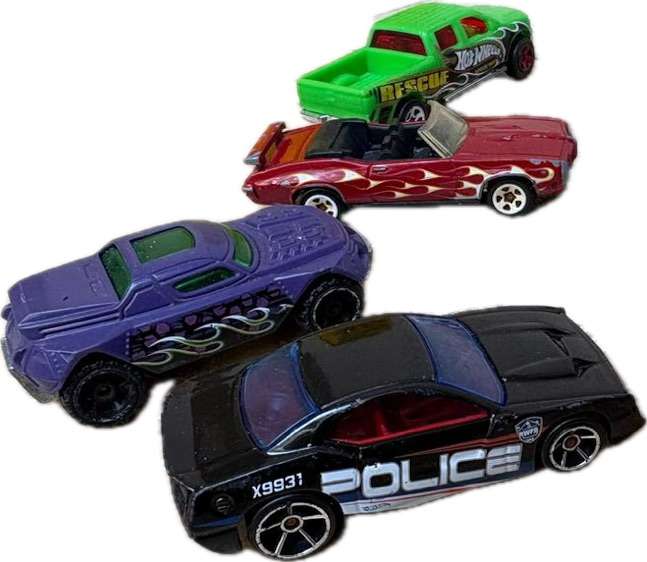 Hot wheels diecast car lot of 6 Mattel cars