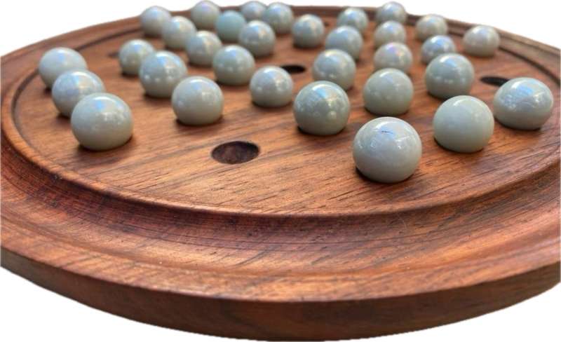 Vintage solitaire marbles marble game