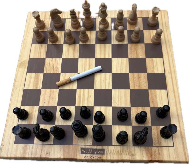 Waddingtons wood chess set pvc pieces
