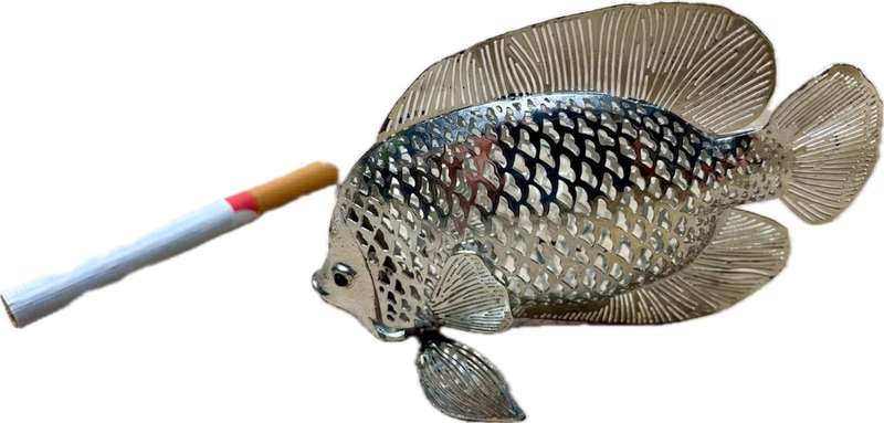 Christofle Silver Plate Fish Figurine From The Lumiere D'Argent Collection , tlc