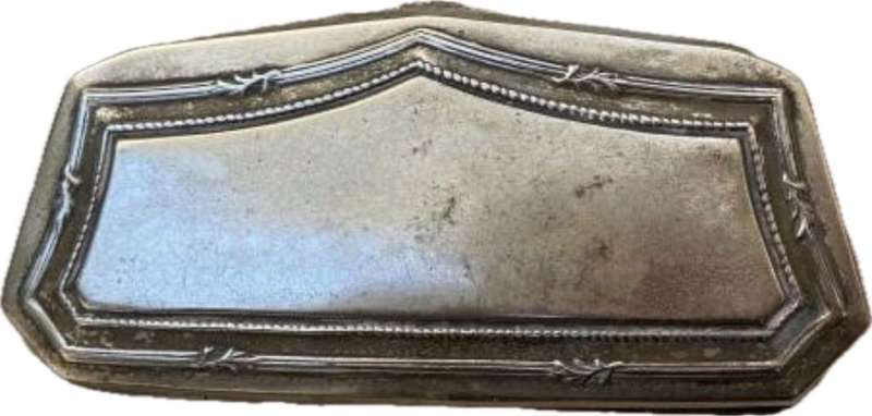 Antique etched silver plate coin purse