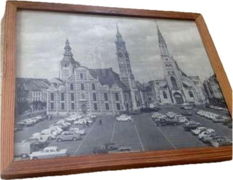 vintage framed wall hanging , Saint Trond , Grand Place