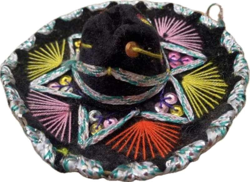vintage Mexican coin purse and miniature sombrero Mexico