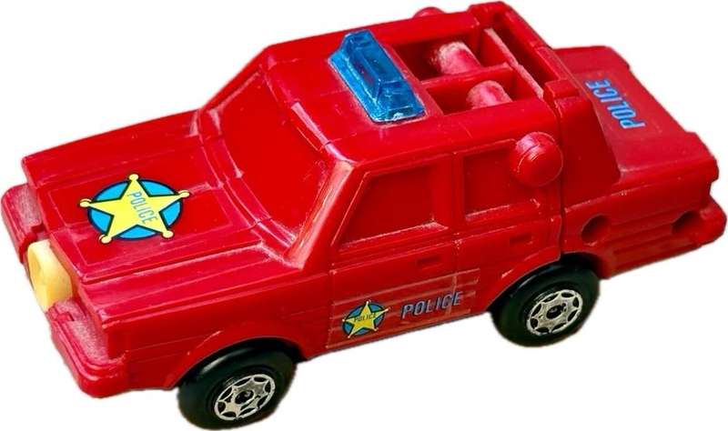 Vintage esso robot racer transforming police car pvc Hong Kong  1984