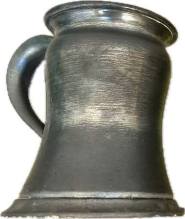 Vintage unusual pewter tankard lot of 3