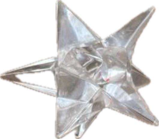 vintage set of Rosenthal crystal star candle stick holders 9 sided