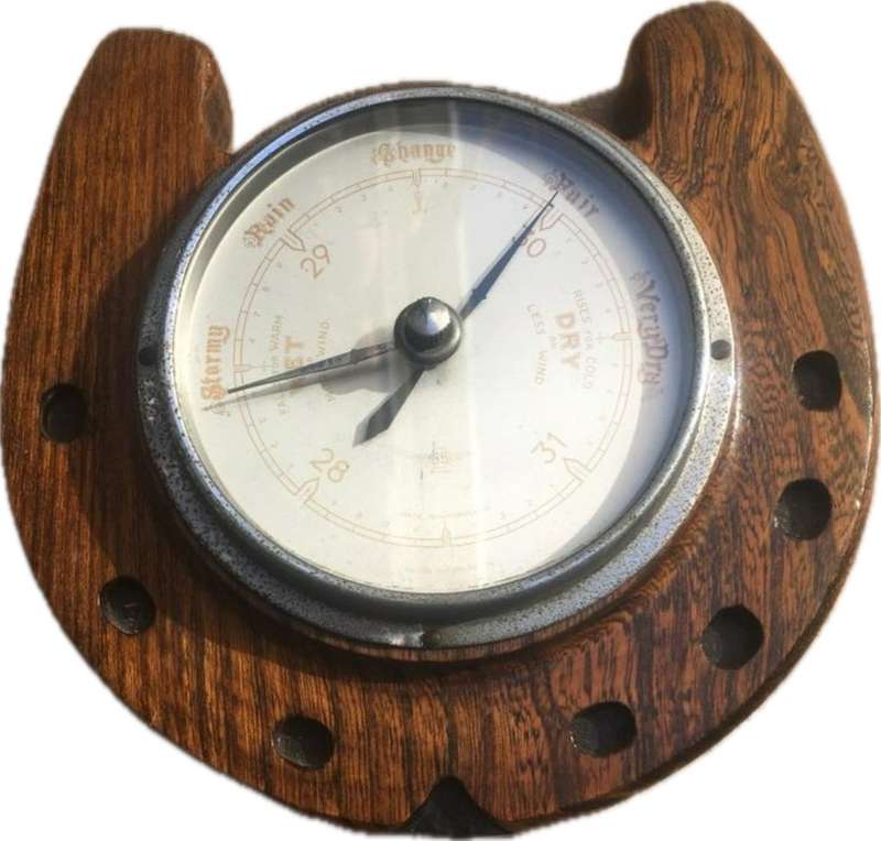 vintage SB barometer horse shoe england
