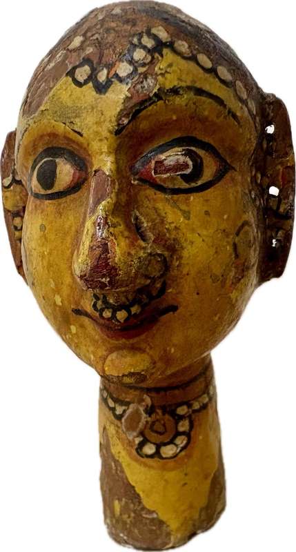 Antique Indian Persian puppet head