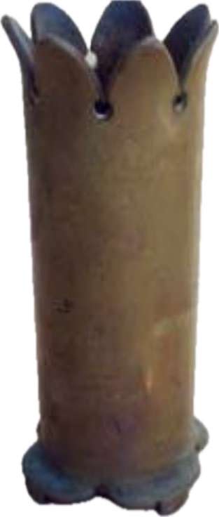 solid brass bomb shell casing candlestick holder trench art