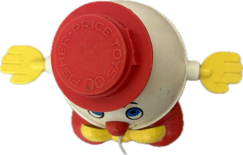 Vintage fisher price Humpty Dumpty no 736 pull toy egg